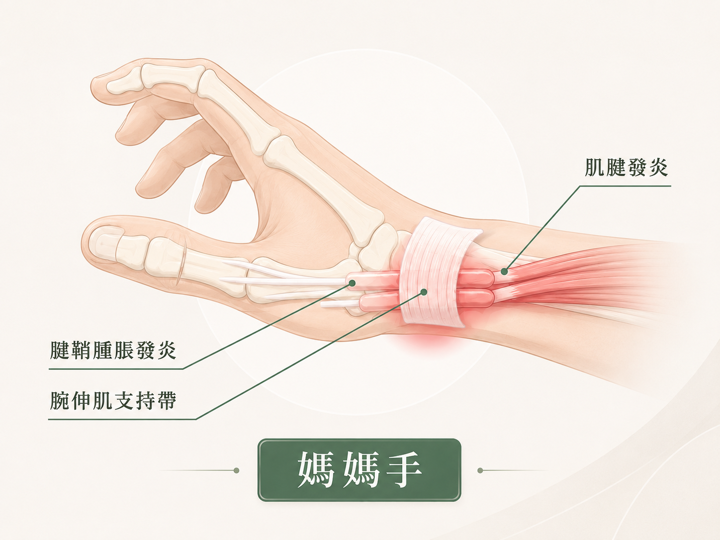 媽媽手位置（狹窄性肌腱滑膜炎）