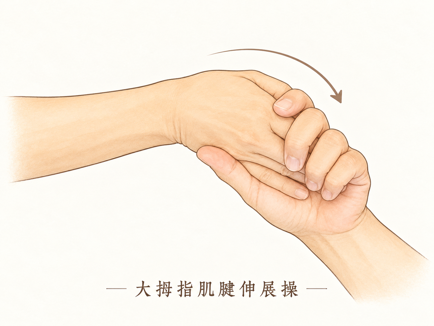 媽媽手復健,大拇指肌腱伸展操